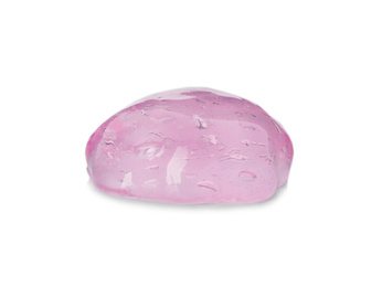 Photo of Pink slime isolated on white. Antistress toy