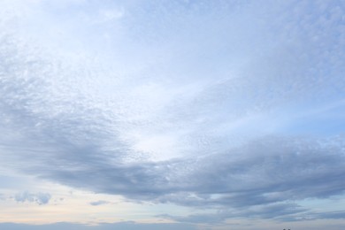 Picturesque view on beautiful sky with clouds