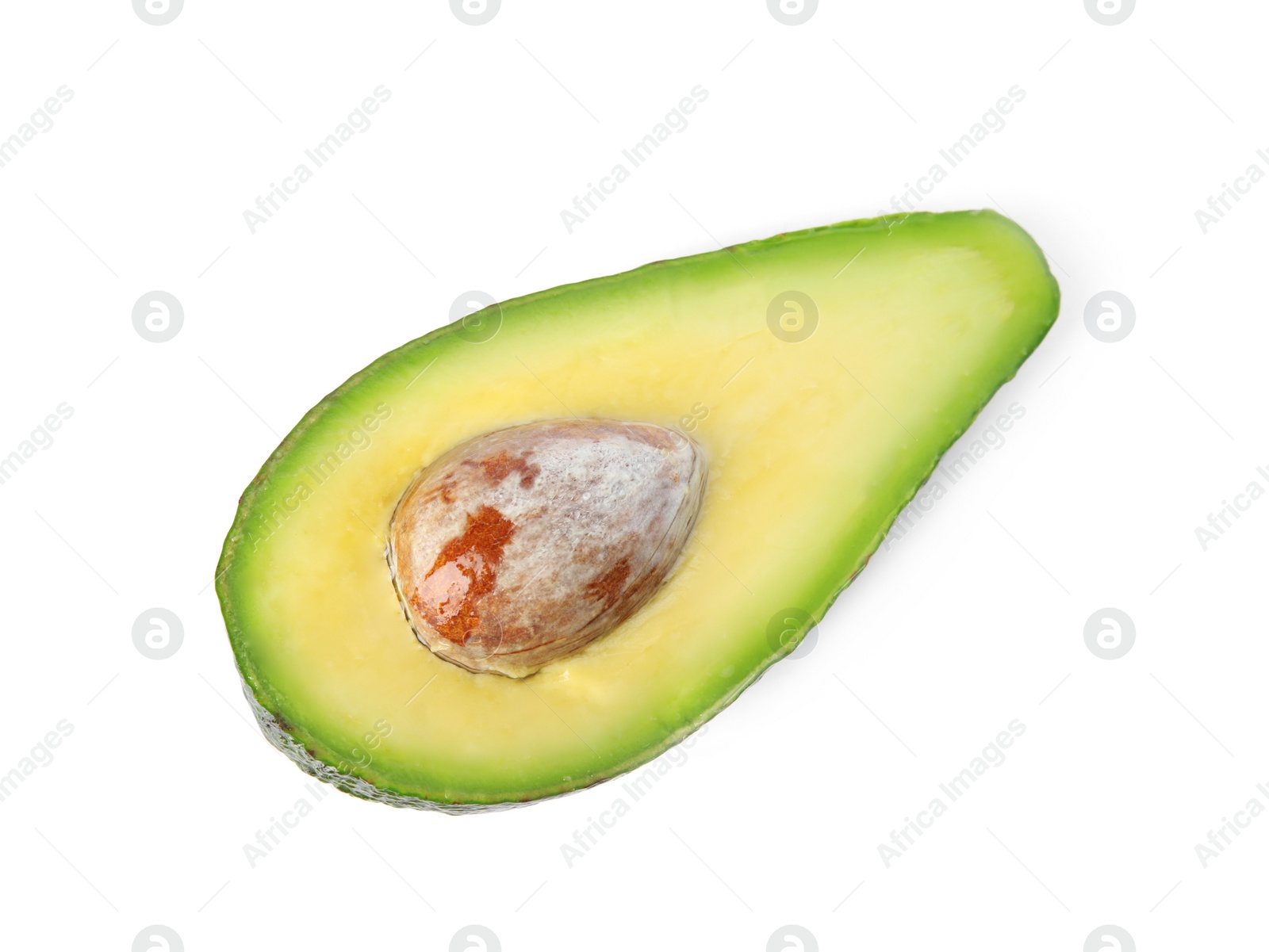 Photo of Tasty raw avocado fruit isolated on white