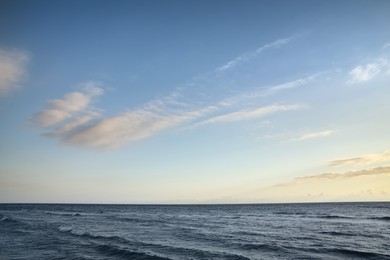 Photo of Picturesque view of beautiful sky with clouds over sea