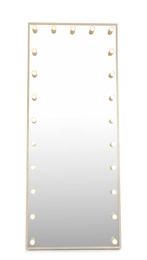Photo of Beautiful modern mirror isolated on white. home decor