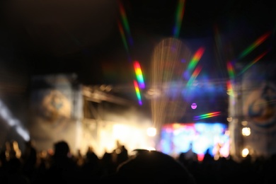 Blurred view of open air festival