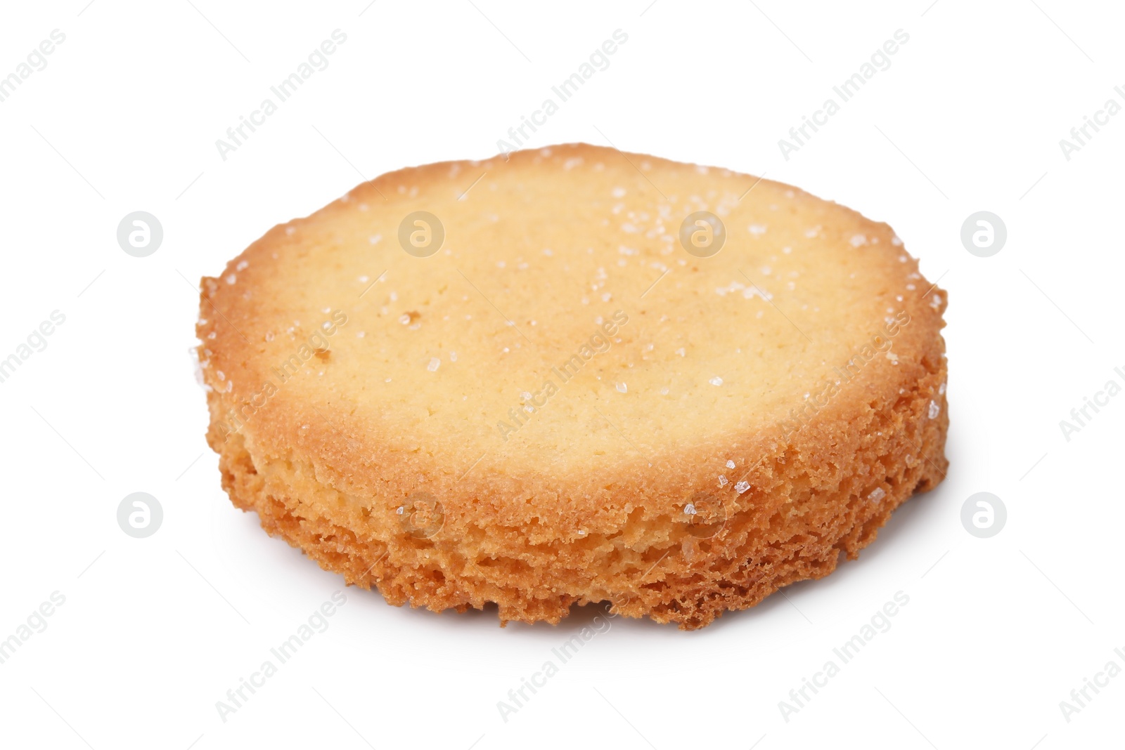 Photo of Tasty sweet sugar cookie isolated on white