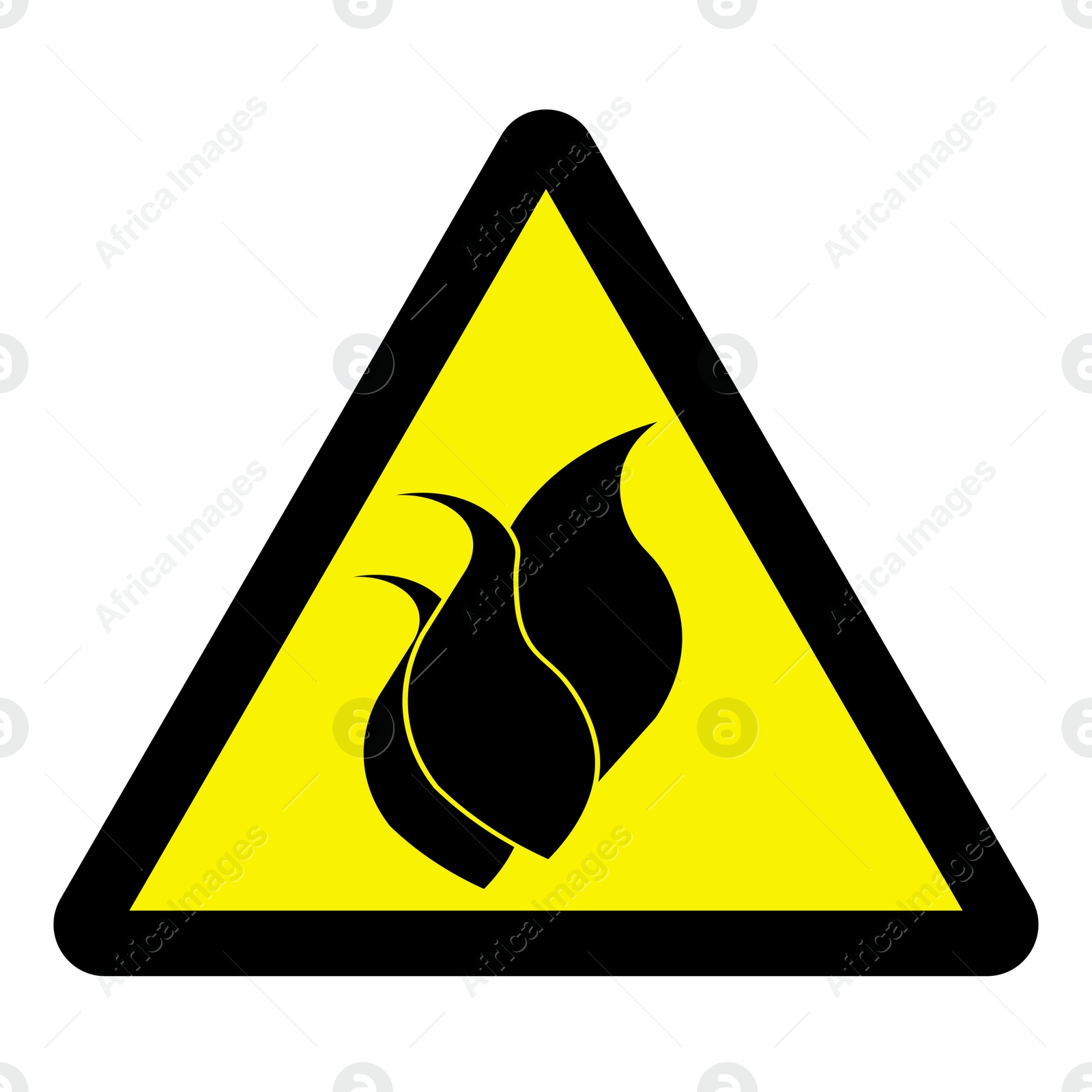 Image of International Maritime Organization (IMO) sign, illustration. Danger fire risk