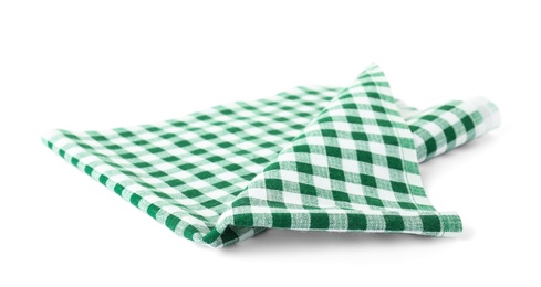 Fabric napkin for table setting on white background