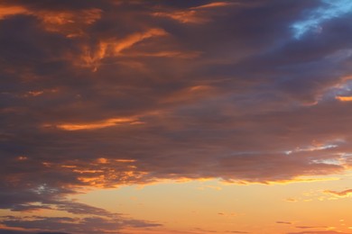 Photo of Picturesque view of beautiful sky with clouds at sunset