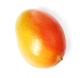 Photo of Delicious ripe mango on white background. Tropical fruit