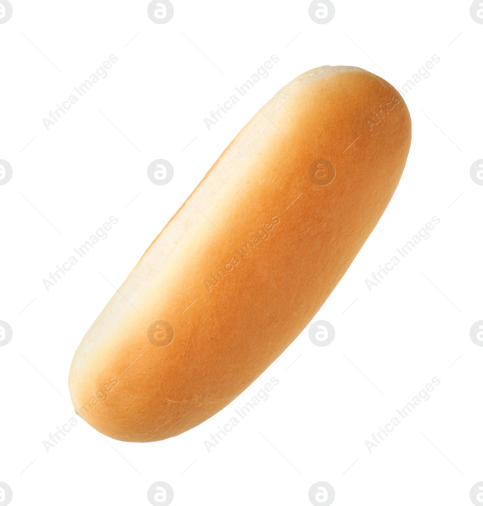 Photo of One fresh hot dog bun isolated on white