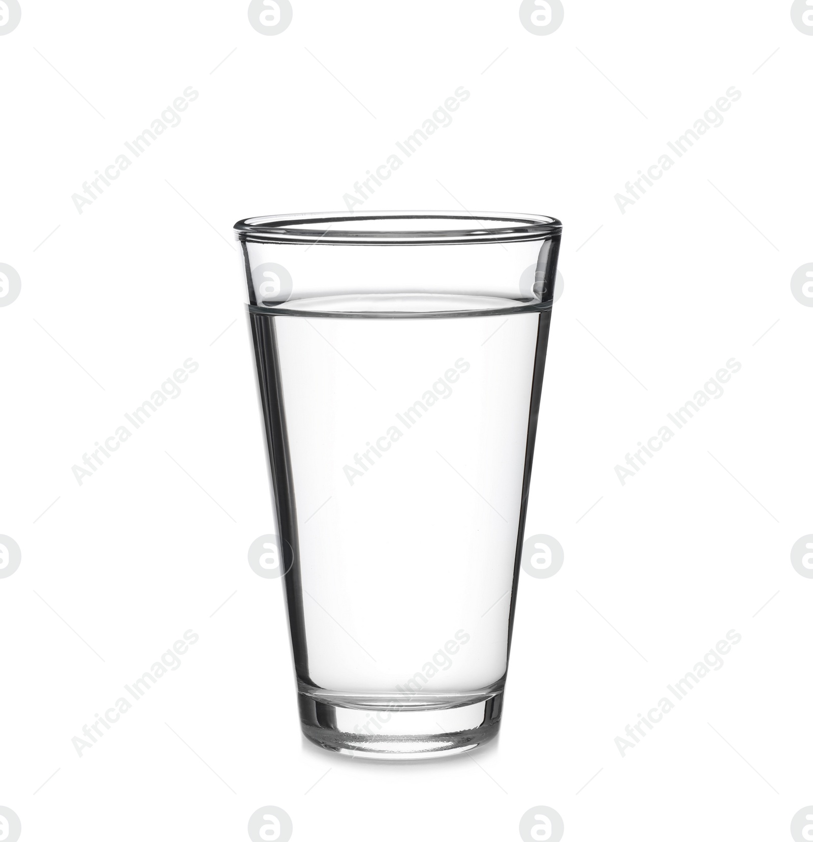 Photo of Glass of pure water isolated on white