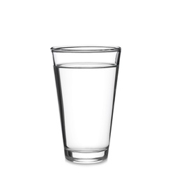 Photo of Glass of pure water isolated on white