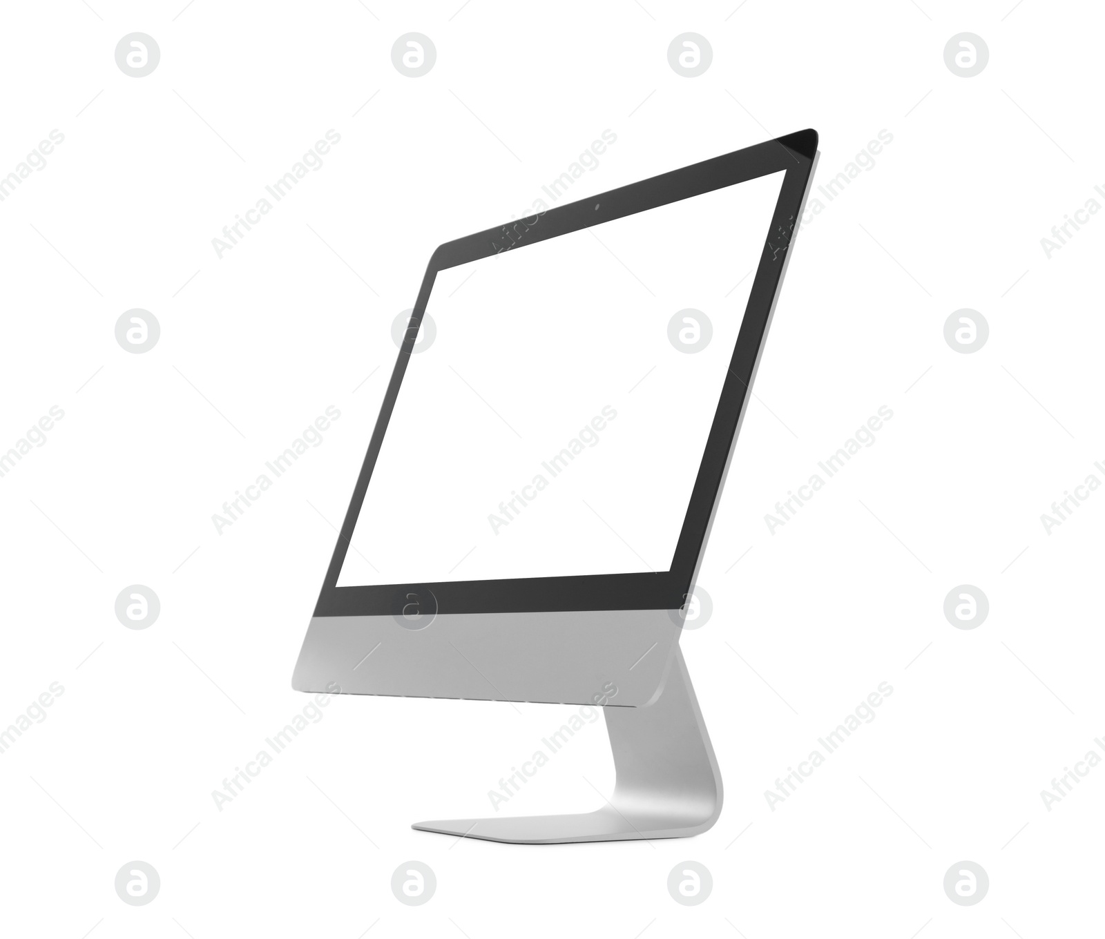 Photo of New computer isolated on white. Modern technology