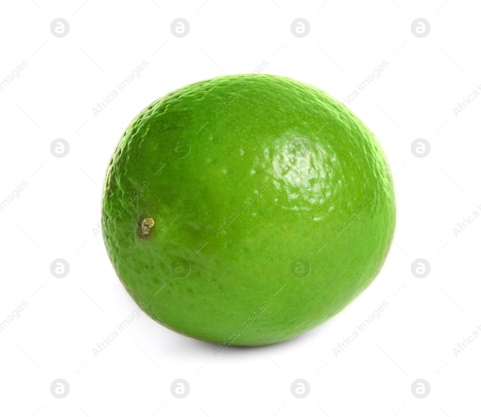 Photo of Fresh ripe green lime on white background