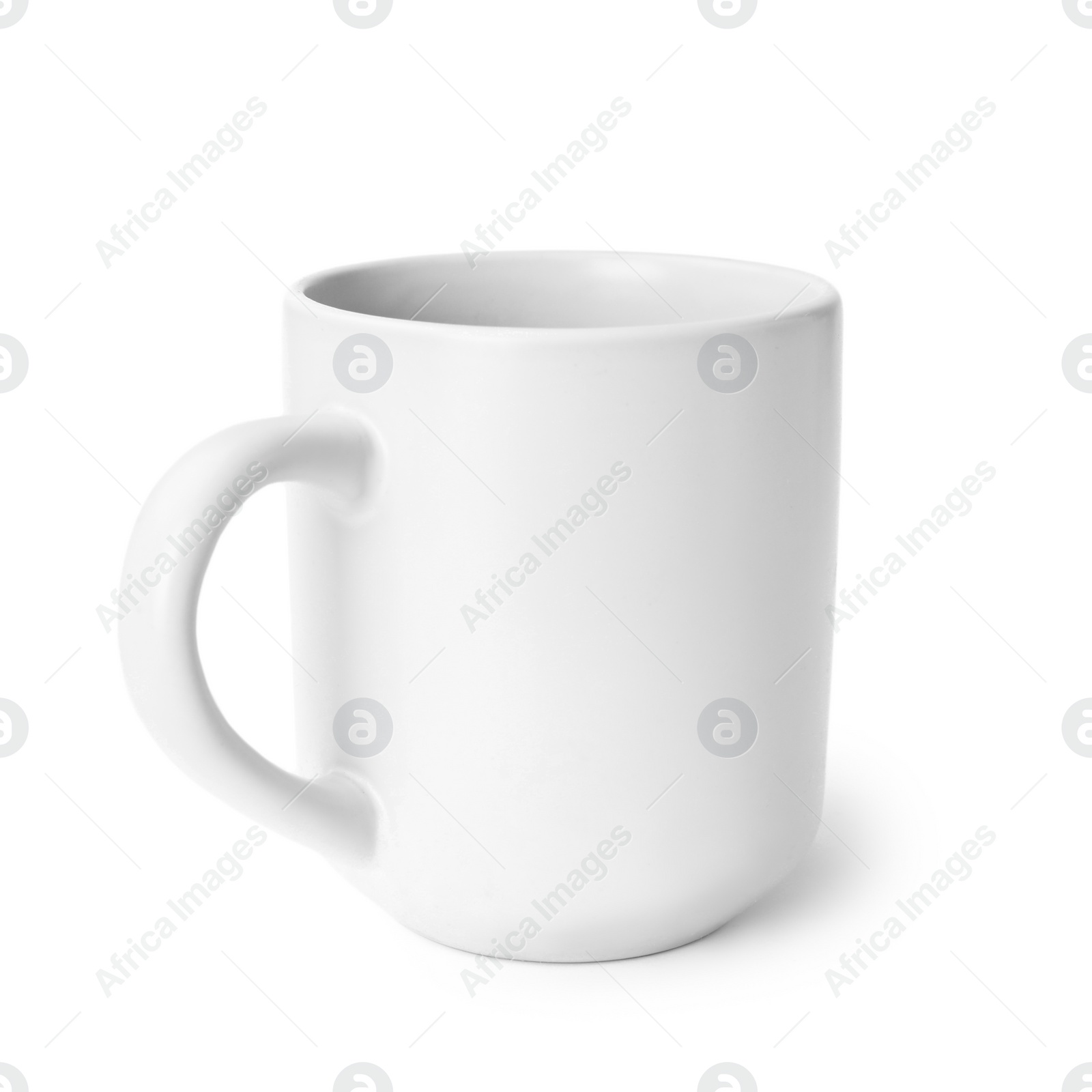 Photo of One clean ceramic cup isolated on white