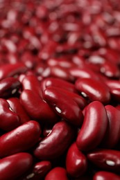 Photo of Closeup view of raw red kidney beans as background