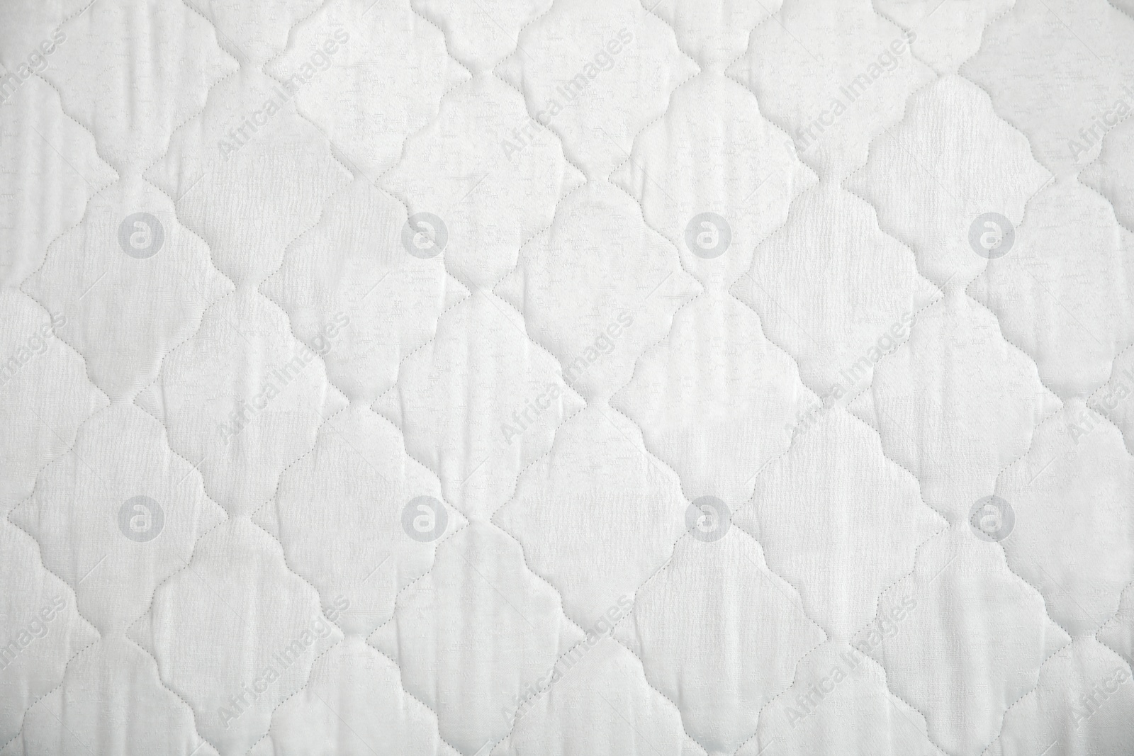 Photo of Comfortable orthopedic mattress as background, top view