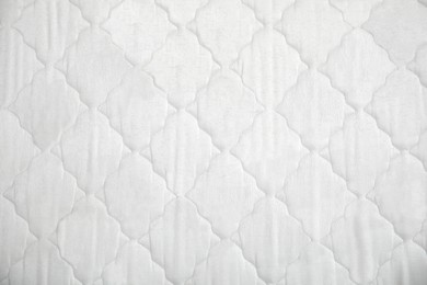 Comfortable orthopedic mattress as background, top view