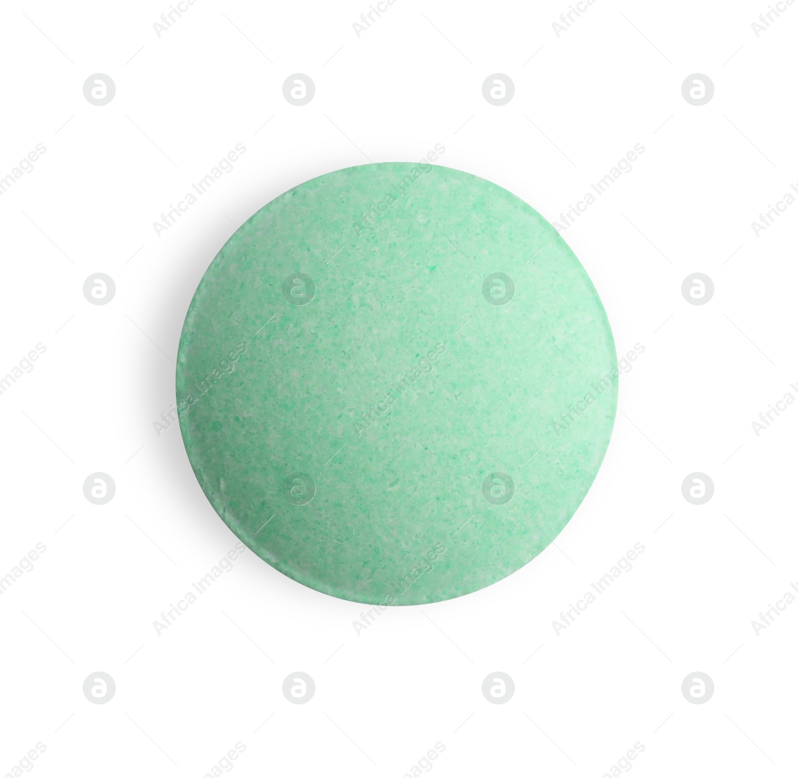 Photo of One pill isolated on white, top view