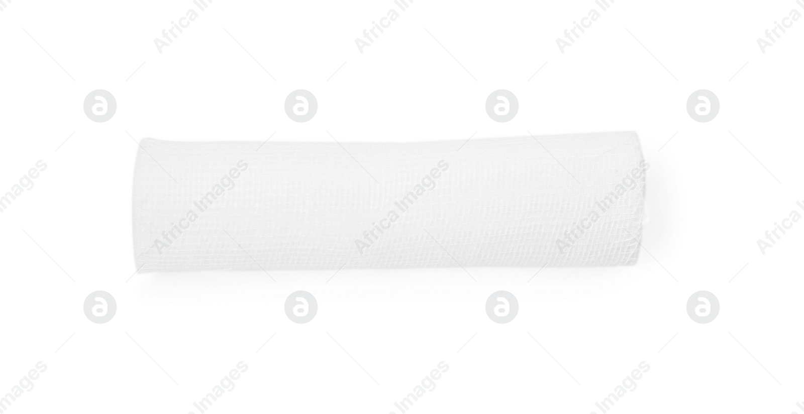 Photo of Medical bandage isolated on white, top view