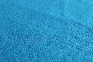 Texture of beautiful blue fabric as background, closeup