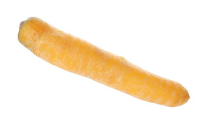 Photo of Fresh raw yellow carrot isolated on white