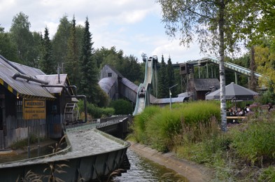Photo of Amsterdam, The Netherlands - August 8, 2022: Water facilities attraction in Walibi Holland amusement park