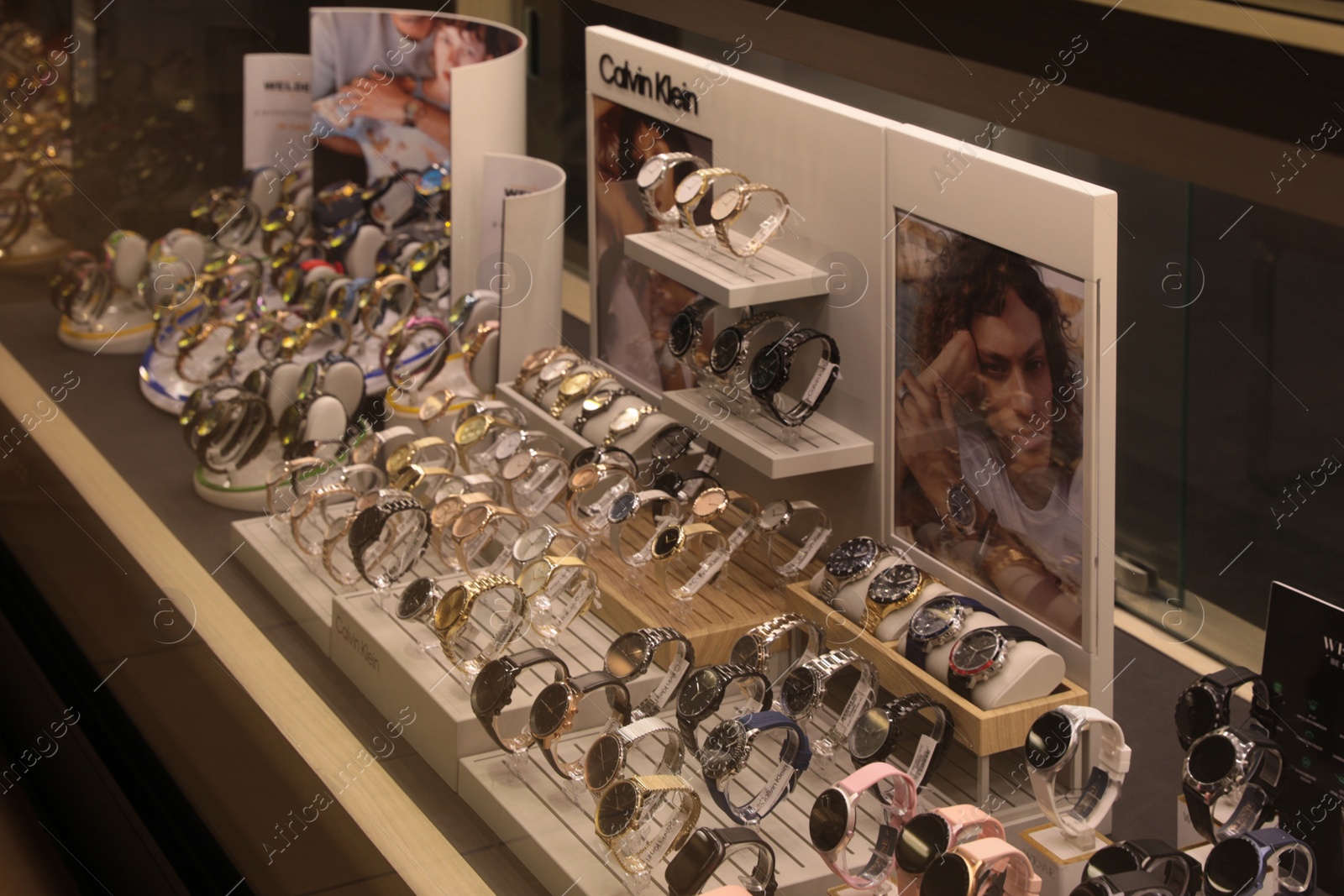 Photo of Turkey, Trabzon-June 30, 2022: Showcase with different luxury watches in store