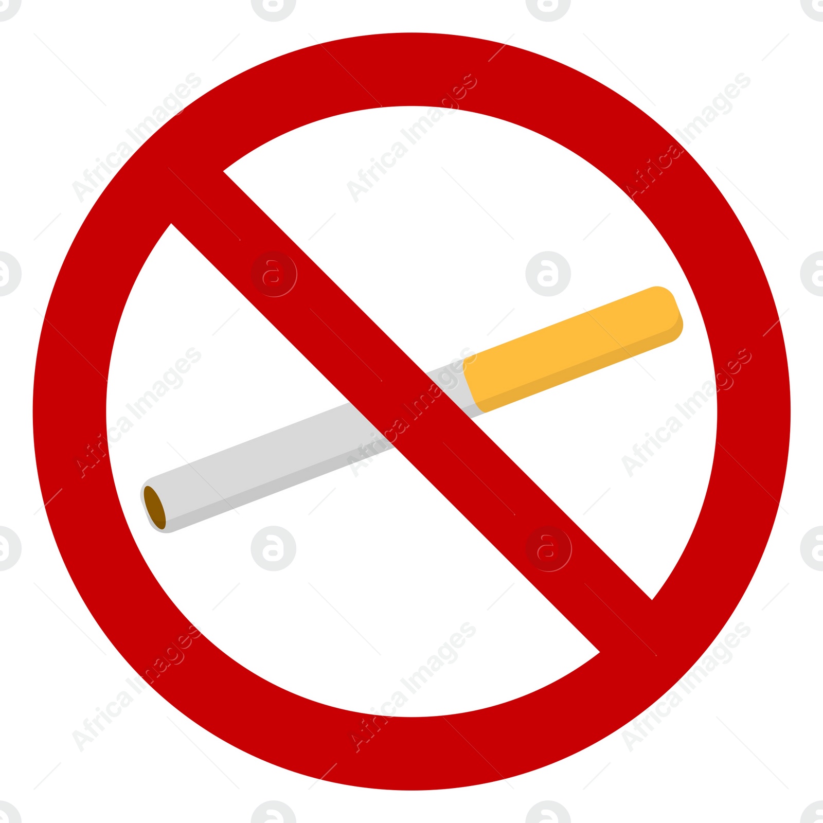 Illustration of Sign NO SMOKING on white background, illustration