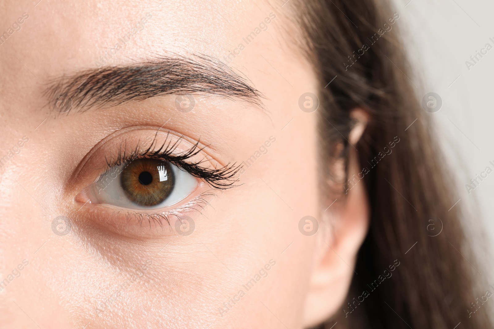 Photo of Macro photo of woman with beautiful eyes