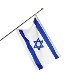 Photo of Flag of Israel isolated on white. National symbol