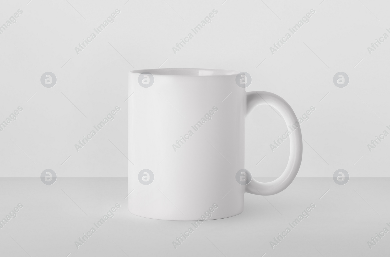 Image of Blank ceramic mug on white background. Mockup for design