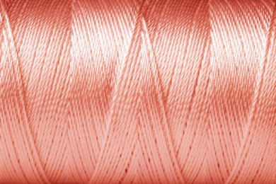 Image of Texture of rose gold thread, closeup view