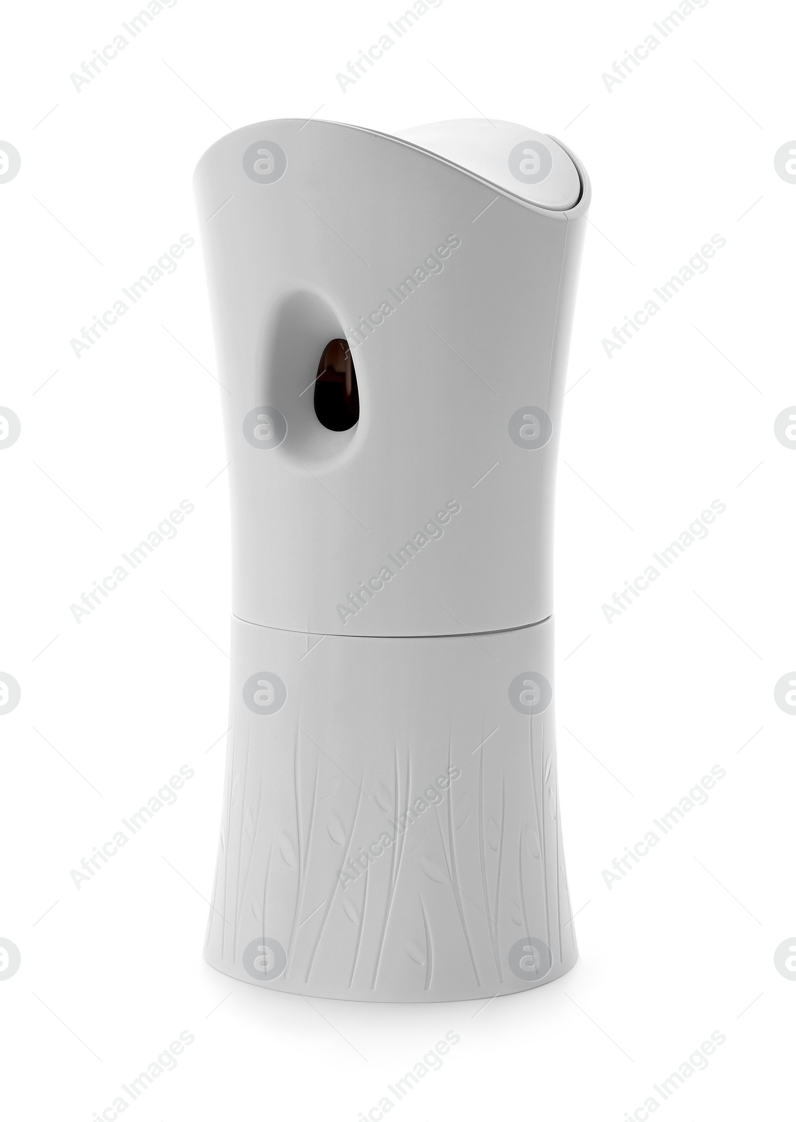 Photo of Automatic air freshener on white background