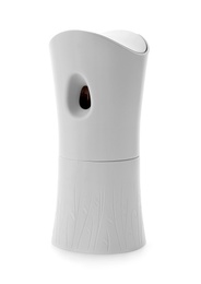 Photo of Automatic air freshener on white background