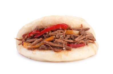 One delicious gua bao isolated on white