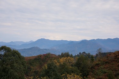 Picturesque view of beautiful valley in mountains