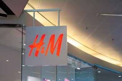 Photo of Warshaw, Poland - May 14, 2022: H&M store in shopping mall