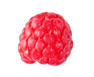 Photo of One tasty ripe raspberry isolated on white