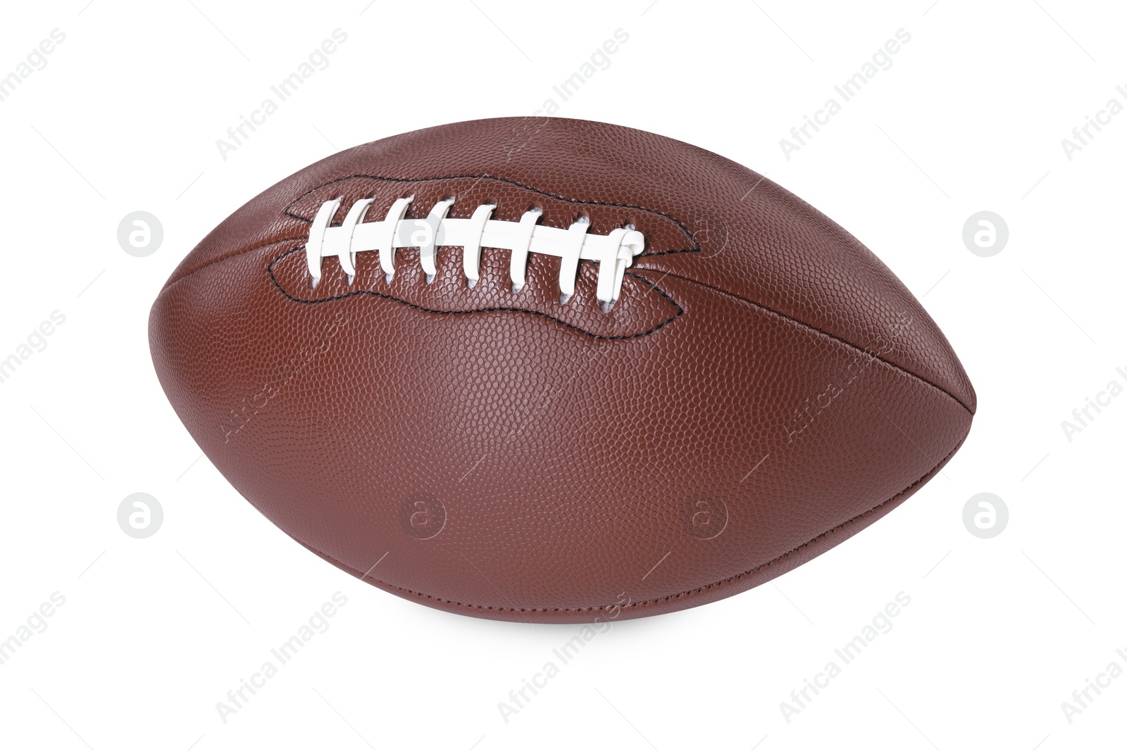 Photo of One rugby ball isolated on white. Sport equipment