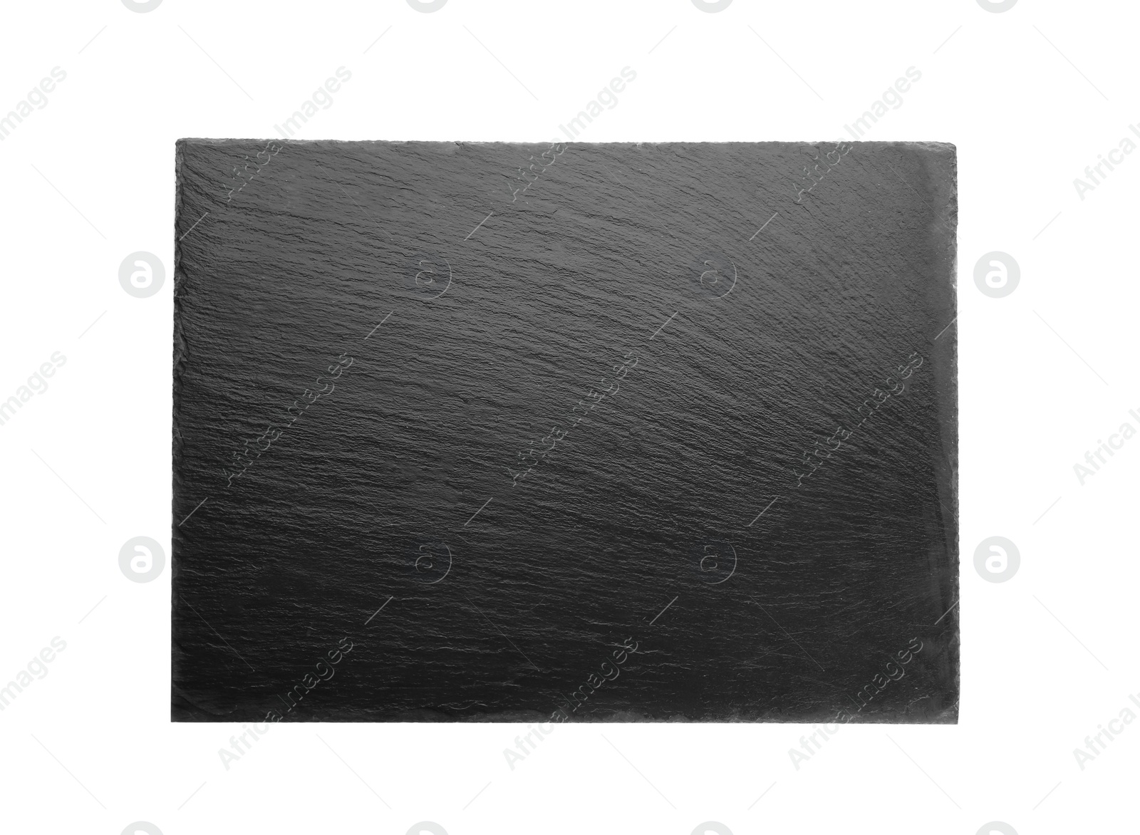 Photo of Black textured slate board on white background