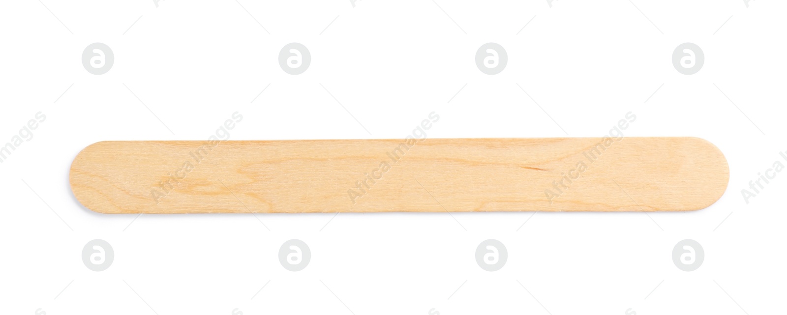 Photo of Tongue depressor on white background, top view. Medical tool