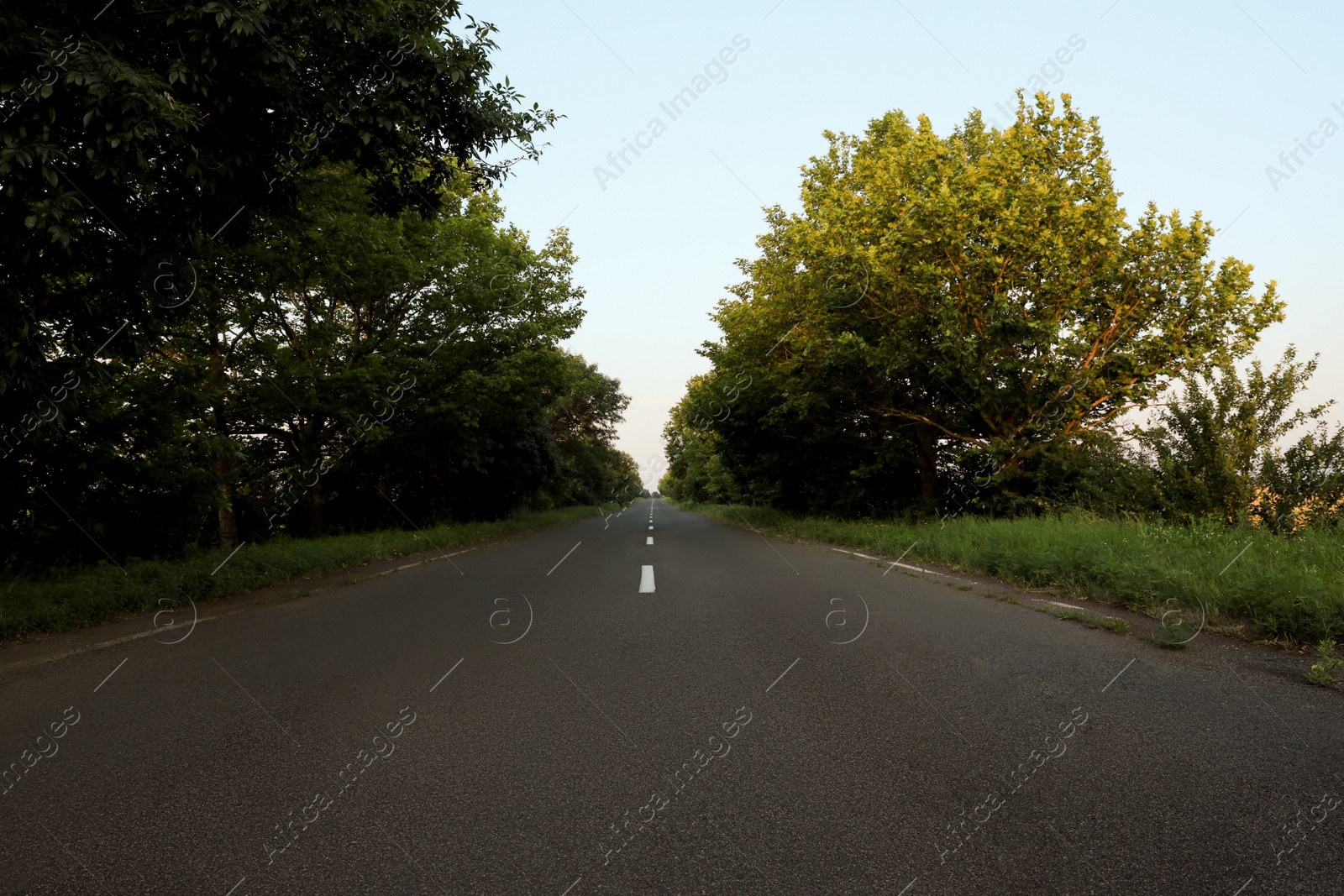 Photo of Beautiful view of asphalt road without transport