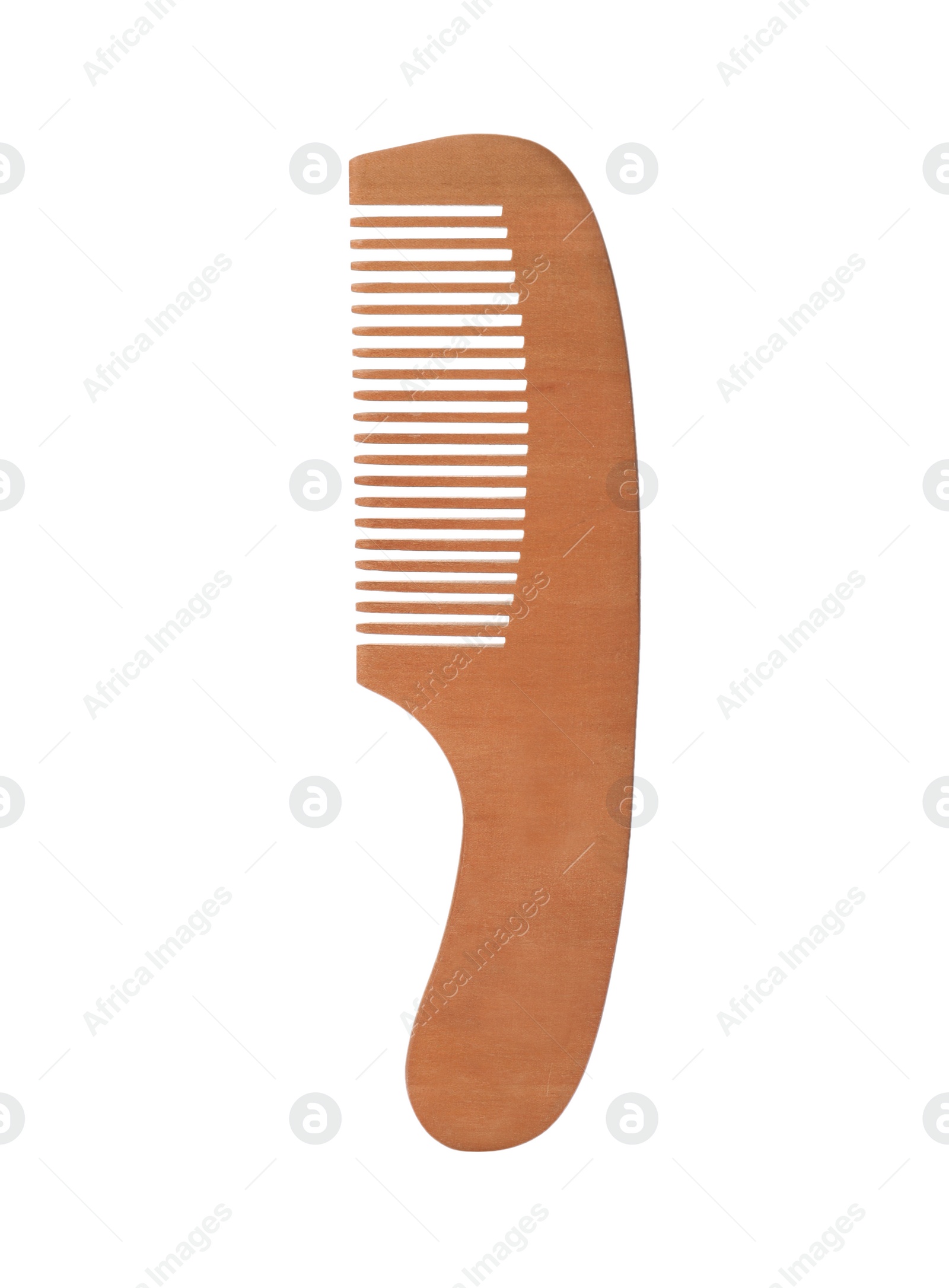 Photo of Bamboo hair comb isolated on white. Conscious consumption