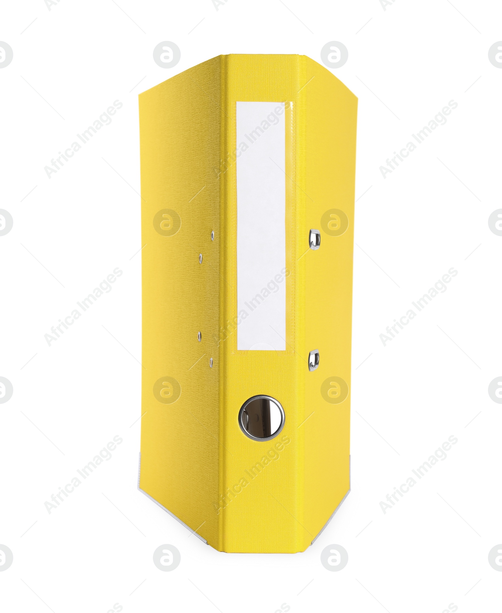 Photo of One yellow office folder isolated on white