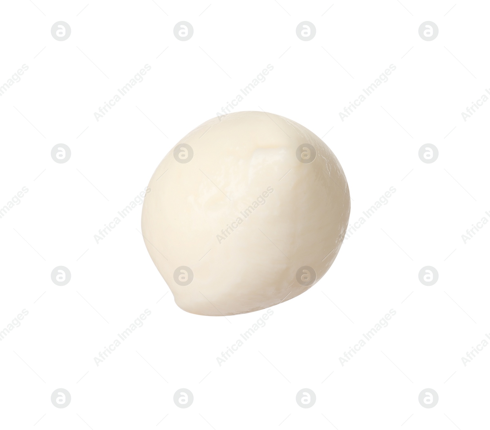 Photo of One ball of mozzarella cheese isolated on white