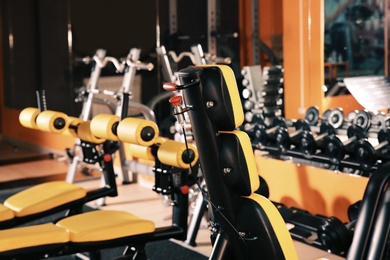 Photo of Gym interior with set of new equipment