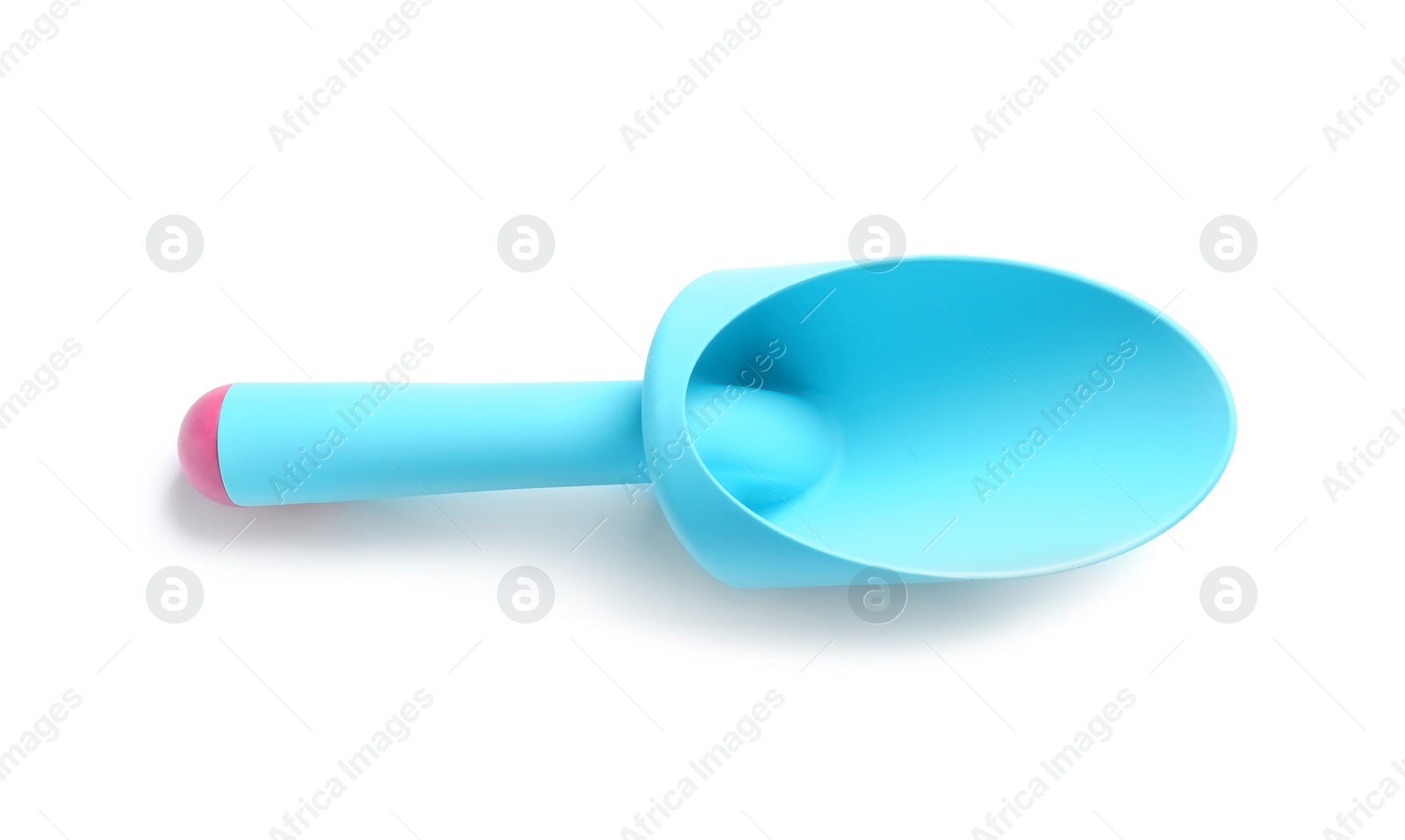 Photo of New plastic gardening tool on white background