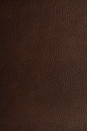 Texture of brown leather as background, closeup