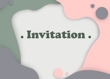 Illustration of Beautiful invitation card with abstract design on white background