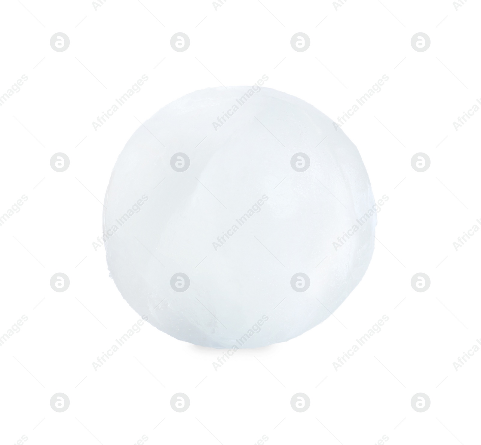 Photo of One frozen ice ball isolated on white