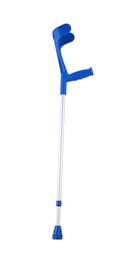 Photo of New adjustable elbow crutch on white background, top view